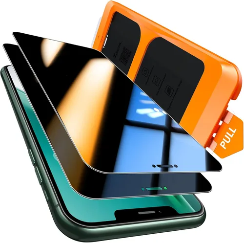 Vista 123 de TOCOL Protector de pantalla de privacidad para 15 Pro Max, 6.7 pulgadas, dureza 9H, grado militar, inastillable, vidrio templado HD, cobertura