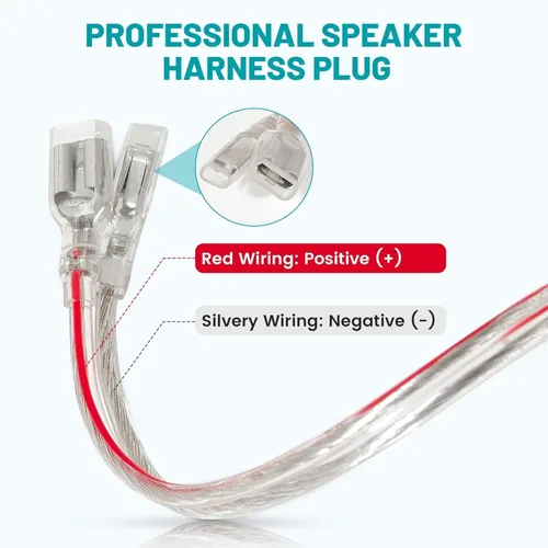 Vista 4 de NuIth Arnés de cableado de altavoz de puerta trasera delantera para Ford 1998-2016/Mazda 2001-2013/1999-2011 Lincoln Install Aftermarket cable