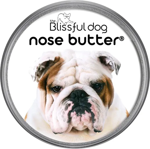 The Blissful Dog Bulldog - Mantequilla para la nariz, bálsamo versátil para la nariz de perro para reducir la sequedad, hidratante hecho a mano,