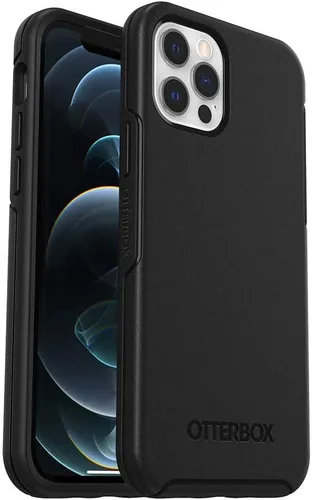 OtterBox Symmetry Series - Funda para iPhone 12 y iPhone 12 PRO (solamente), embalaje no minorista, color negro