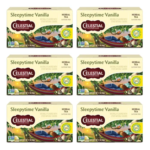 Vista 8 de Celestial Seasonings Sleepytime Té de hierbas, miel, té para dormir sin cafeína, 20 bolsas de té por caja (paquete de 6)