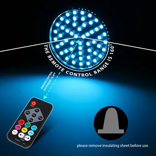 Vista 6 de Telbum Luces estroboscópicas recargables para fiestas, luz estroboscópica LED inalámbrica, funciona con pilas, control remoto y activada por sonido