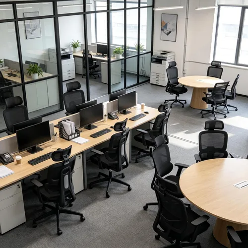Vista 11 de Athena Collection Silla de oficina de malla ergonómica 3D con respaldo alto