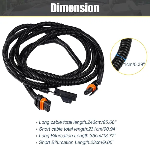 Vista 3 de X AUTOHAUX Kit de arnés de cableado para luces antiniebla 56045501AC para Dodge para Ram 1500 2500 3500 4500 5500 Camioneta 2002-2008 Lado Izquierdo