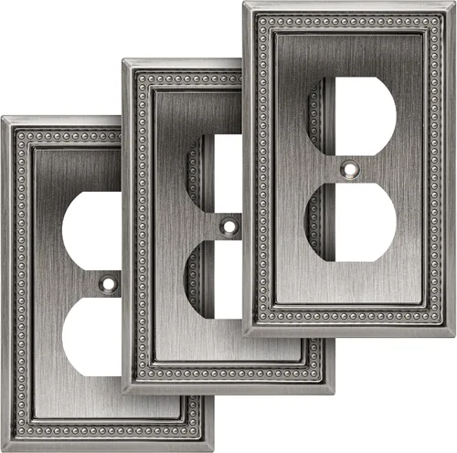 Vista 39 de Henne Bery Sunken Pearls Placa de Pared Decorativa de Servicio Pesado Placa de Interruptor Cubierta de Tomacorriente