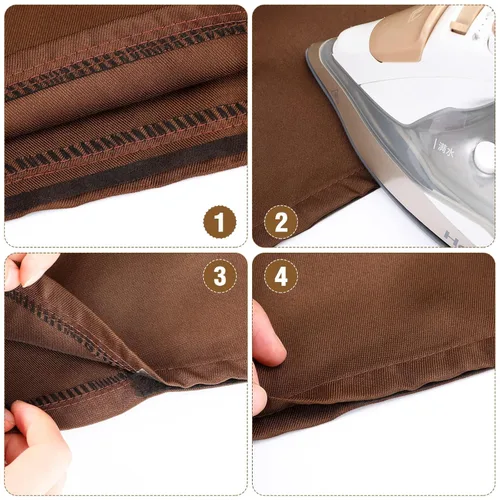 Vista 5 de Outus Cinta adhesiva para planchar en el dobladillo, cinta de dobladillo de fusión para pantalones cada uno de 27 yardas, paquete de 2