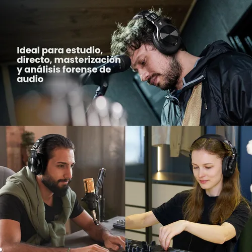 Vista 6 de OneOdio A70 Auriculares Bluetooth para oído, auriculares inalámbricos con 72H de tiempo de reproducción, de alta resolución, micrófono incorporado