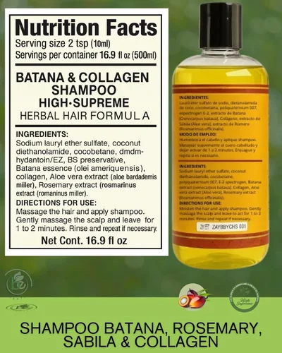 Vista 7 de Champú de aceite Batana con colágeno, romero y aloe vera y acondicionador Combo – 16.9 onzas líquidas cada uno – Combo nutritivo e hidratante – Sin