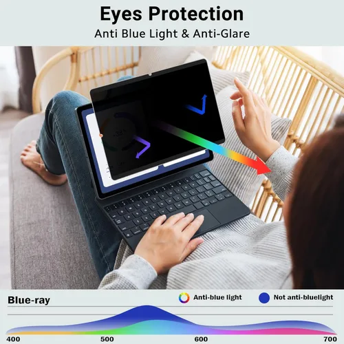 Vista 8 de PYS® Protector de pantalla magnético de privacidad para Samsung Galaxy Tab S9 Plus 2023/Tab S9 FE+ Plus/S7 FE 5G, S8 Plus, S7 Plus de 12.4 pulgadas