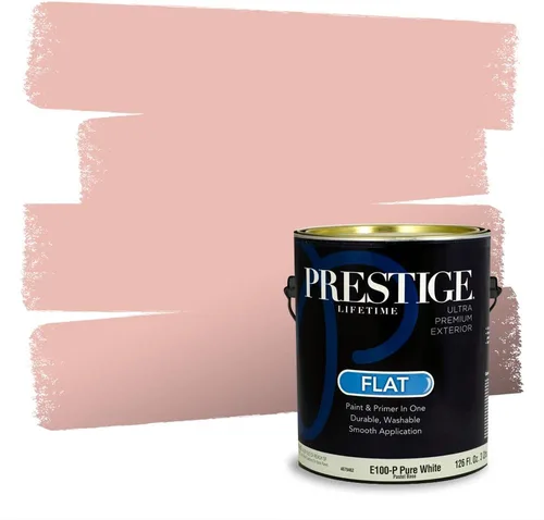 Vista 175 de Prestige Paints Pintura exterior e imprimación en uno, 1 galón, plano, coincidencia comparable de Valspar* Amber Rose*