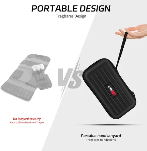 Vista 6 de CyeeLife Estuche de dardos – Estuche de transporte para dardos de acero o punta suave, con capacidad para 3 dardos y accesorios adicionales, tubos