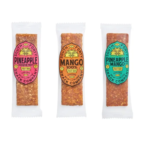 Vista 4 de South 40 Snacks Premium - Barras de frutas tropicales de alta calidad, paquete variado, solo 1-3 ingredientes, mango, piña, maracuyá y piña mango