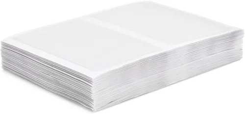 Vista 9 de Juvale Business Card Holder Sleeves - Secure Adhesive Pockets - Index Card Holder for Notes - Storage Bin Labels & Clear Pocket Sleeves - Clear