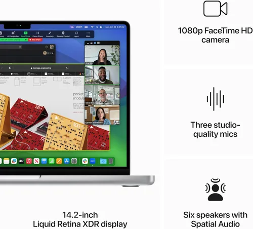 Vista 5 de Apple MacBook Pro 2023 con chip Apple M3 con CPU de 8 núcleos/GPU de 10 núcleos (14 pulgadas, 8 GB de RAM, 512 GB de almacenamiento SSD)