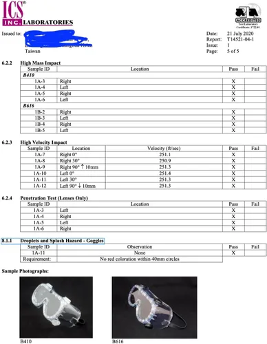Vista 4 de Lente clara ventilada indirecta de las gafas de seguridad de la seguridad, estándar ANSI Z87.1 D3