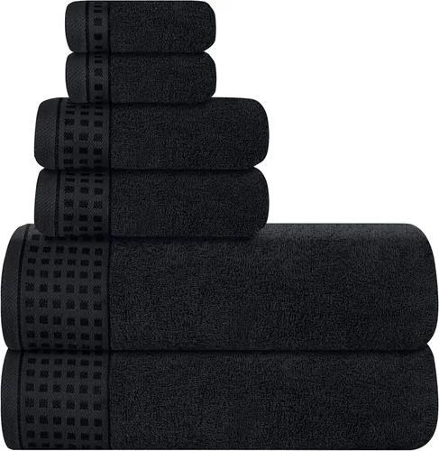 Vista 27 de GLAMBURG Juego de 2 toallas de baño de gran tamaño 100% algodón de 28 x 55 pulgadas, ultra suaves, altamente absorbentes, compactas, de secado