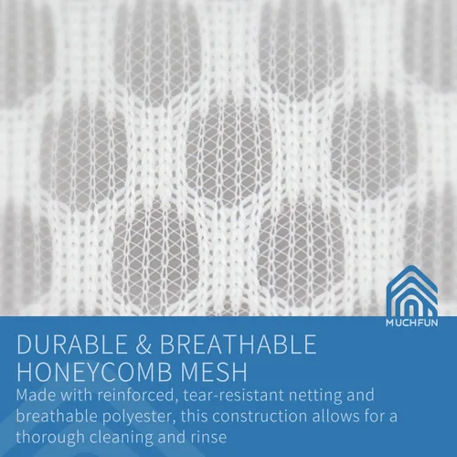 Vista 2 de Muchfun 3 bolsas de lavandería duraderas de malla de panal para prendas delicadas de 9 x 12 pulgadas (3 pequeñas)