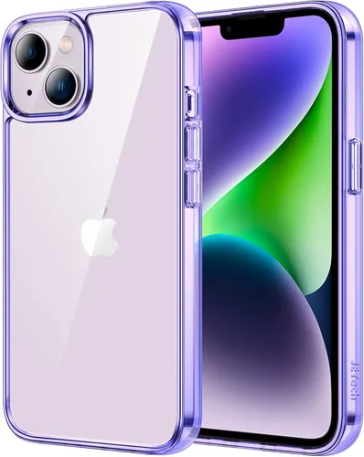 Vista 12 de JETech - Funda para iPhone 14 de 15,5 cm, cubierta a prueba de golpes que no se pone amarilla, parte trasera transparente antiarañazos (negro)