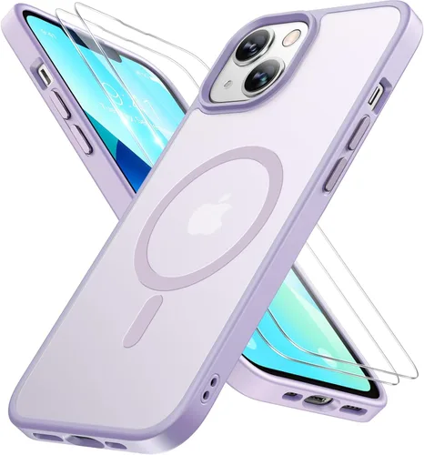 Vista 115 de Miracase - Funda magnética para teléfono 17 (compatible con MagSafe) con protector de pantalla de grado militar, funda mate translúcida antihuellas