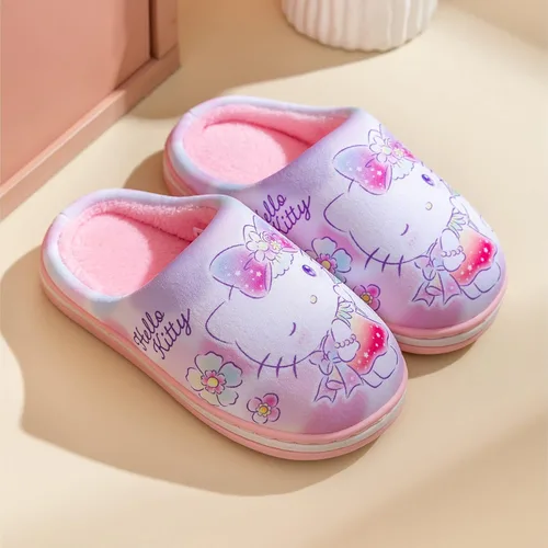 Vista 5 de Everyday Delights Hello Kitty Flowers - Pantuflas de felpa para niñas y niños