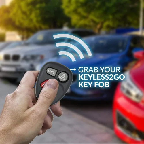 Vista 7 de Keyless2Go Reemplazo para vehículos clave de coche de entrada sin llave que utilizan 3 botones 15732803 KOBUT1BT