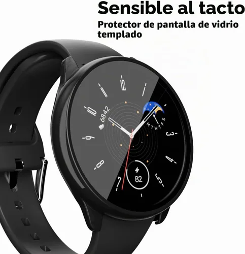 Vista 2 de Protector de pantalla para Amazfit GTR Mini Smartwatch, paquete de 2 protectores de policarbonato duro, carcasa completa, accesorios para GTR Mini