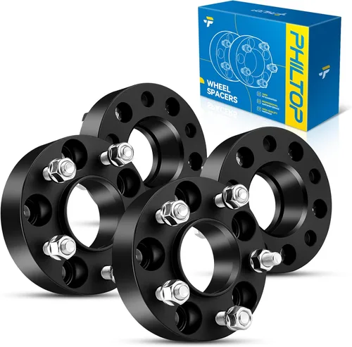 Vista 32 de PHILTOP 4x100 1.25" Espaciadores de rueda para Yaris, 2 piezas de espaciadores de rueda centrados en buje con 54.1mm de diámetro interior del buje