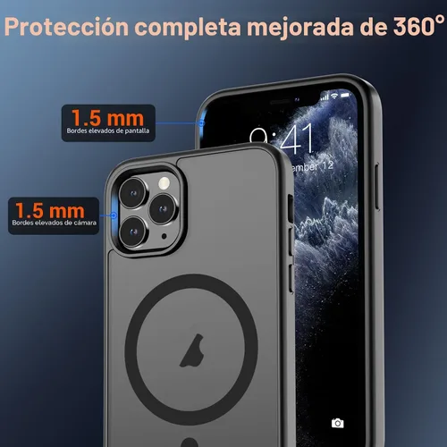 Vista 5 de SUPFINE - Funda magnética para iPhone 11 Pro Max, color blanco antiguo