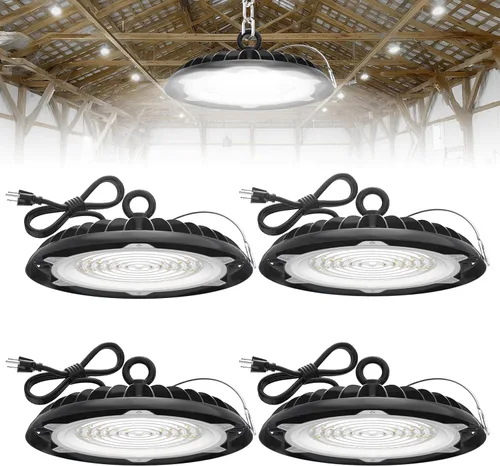 Vista 7 de HYPERLITE High Bay Lights Commercial: 200W Hi Bay LED Shop Lights for Workshop - Waterproof UFO Light for Damp Places and Harsh Environments