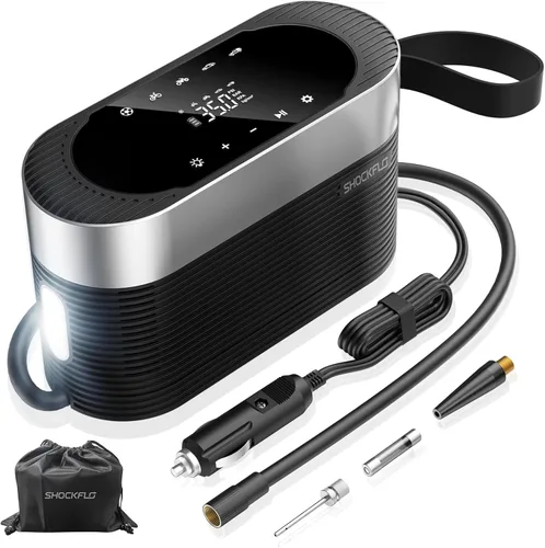 Inflador de neumáticos, compresor de aire portátil de 12 V CC, bomba de aire ultra rápida para neumáticos de automóvil, bomba de aire de neumáticos