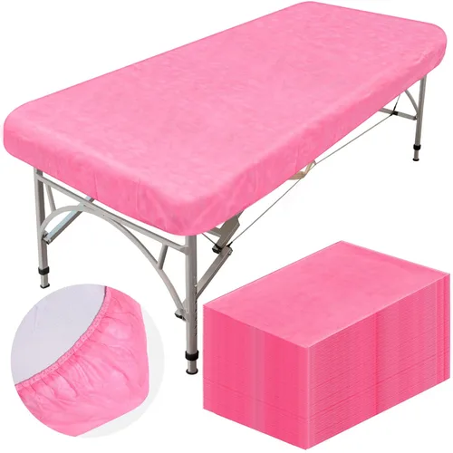 Vista 8 de Mixweer 30 piezas de sábanas de mesa de masaje a prueba de aceite e impermeables ajustables para spa de 39 x 87 pulgadas, sábanas protectoras Negro