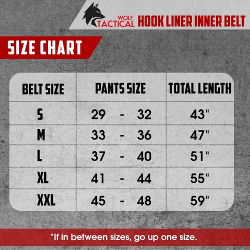 Vista 7 de WOLF TACTICAL Forro de gancho interior para cinturón de trabajo y batalla de 1.5 pies con gancho y bucle EDC accesorios para cinturón interior negro