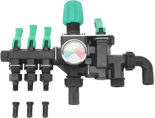 TOPINCN Valve Control Switch High Pressure Stabilizer Negate Sprayer Fuss Quality Aquac Hose Splitter Premium Agricultural Pressure Gauge