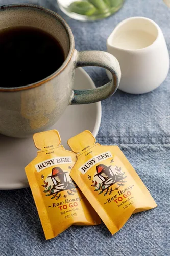 Vista 5 de BUSY BEE Paquetes de miel cruda, 40 paquetes en total, miel de flores silvestres de EE. UU