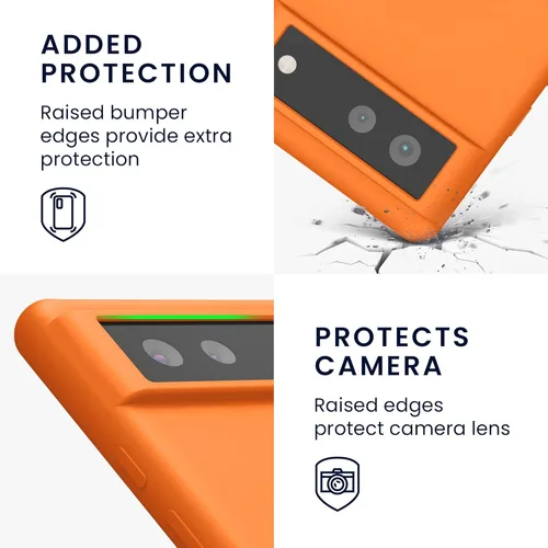 Vista 391 de kwmobile Funda Compatible con Google Pixel 6 Pro - Funda de teléfono de silicona TPU con acabado suave - Azul Arrecife