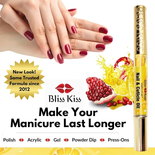 Vista 3 de NUEVO Bliss Kiss simplemente aceite puro de cutícula y uña kit principiante