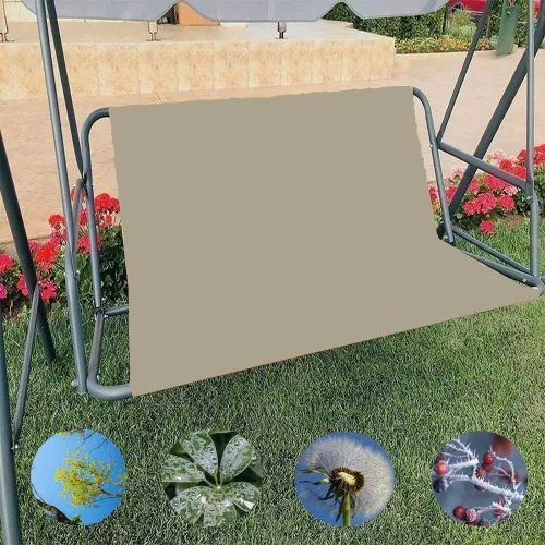Vista 3 de Funda de repuesto para asiento de columpio, tela Oxford 600D, impermeable, de 2/3 asientos, fundas de repuesto para asientos de columpio de patio al