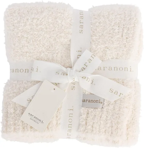 Vista 8 de SARANONI Bamboni - Manta de bebé Manta de felpa de lujo súper suave Mantas de bebé transpirables y cómodas para niños y niñas Caramelo, Mini