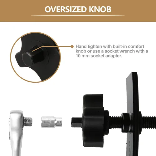 Vista 4 de Herramienta de esparcidor de pastillas de freno de servicio pesado, herramienta de empuje de pistón de pinza para comprimir o empujar los pistones