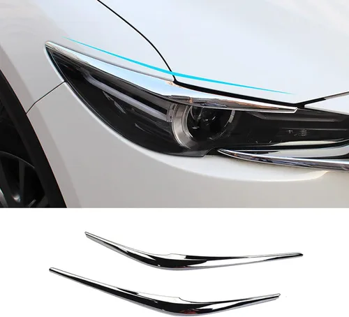 Accesorios de coche aptos para Mazda CX-5 CX5 2018-2023 2024 2025 faros delanteros exteriores para faros delanteros, tira de ajuste de cubierta de