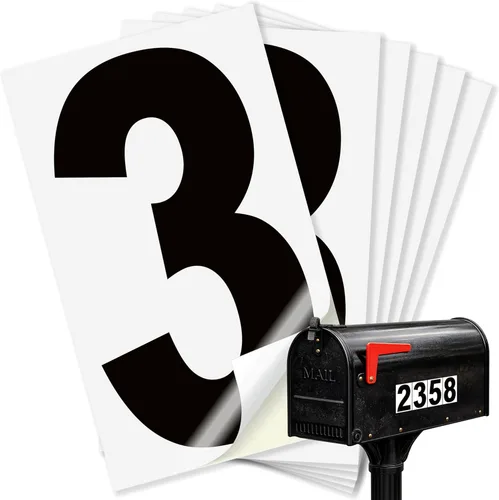 Vista 75 de iSYFIX Calcomanías de vinilo negro número 0 (Zero) – Paquete de 6 calcomanías de 1.5 pulgadas – Calcomanías de alta calidad, fondo reflectante