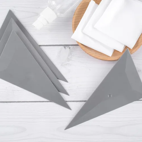 Vista 7 de 8 piezas de espátula de ventana triángulo esquina rascador de tarjetas de plástico, kit de tinte de escobilla de goma gris para envolver