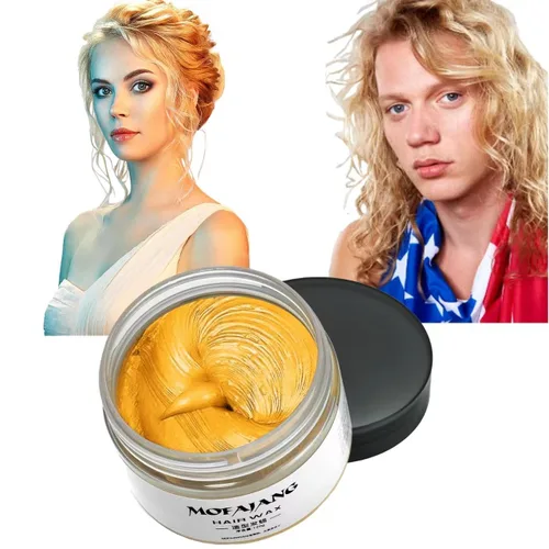 Vista 12 de Asocrew Color de cera para el cabello, negro, tinte de cera para el cabello, arcilla para peinar el cabello, 4.23 onzas, cera de color negro fácil