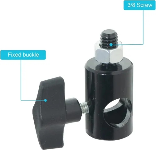 Vista 3 de Adaptador rápido de 3 piezas de conversión con tornillo de 3/8 pulgadas, soporte de montaje DSLR, adaptador de soporte de montaje multifuncional