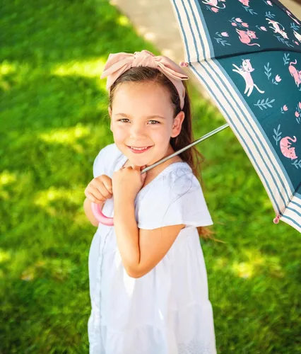 Vista 2 de Stephen Joseph, Paraguas para niños pequeños con cierre sin pellizcos y diseño colorido