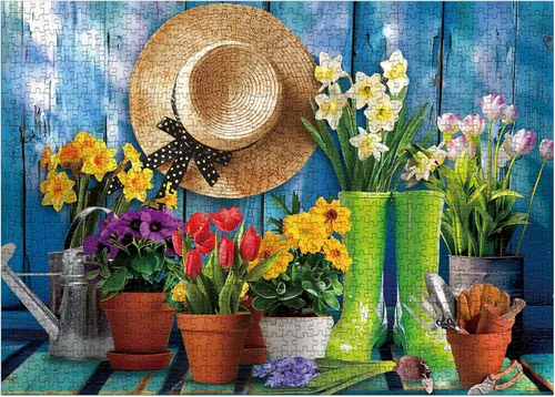 Vista 11 de Rompecabezas de Arte de Flores de Rosa para Adultos de 1000 Piezas, Hermosos Rompecabezas de Plantas con Páginas de Flores Silvestres, Rompecabezas