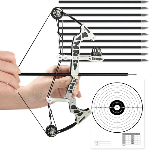 Juego de arco compuesto, estilo de caza, mano izquierda y derecha, metal, catapulta, para practicar tiro con arco