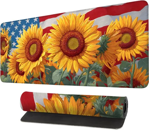 Vista 13 de Alfombrilla para mouse, antideslizante grande con bordes cosidos, tapete de escritorio para escritorio, laptop, computadora, teclado, protector