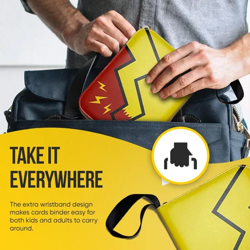 Vista 6 de Game Depot Carpeta de tarjetas para carpeta de tarjetas Pokémon 4 bolsillos 400 bolsillos con 50 fundas extraíbles