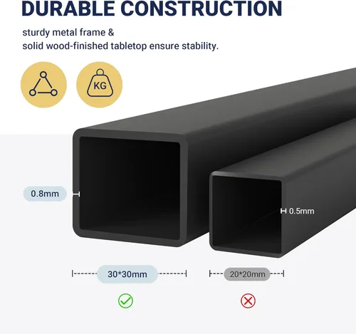 Vista 2 de Allewie Juego de mesa de comedor de 3 piezas con bancos, comedor de metal resistente que ahorra espacio para cocina, sala de estar, estudio, patas